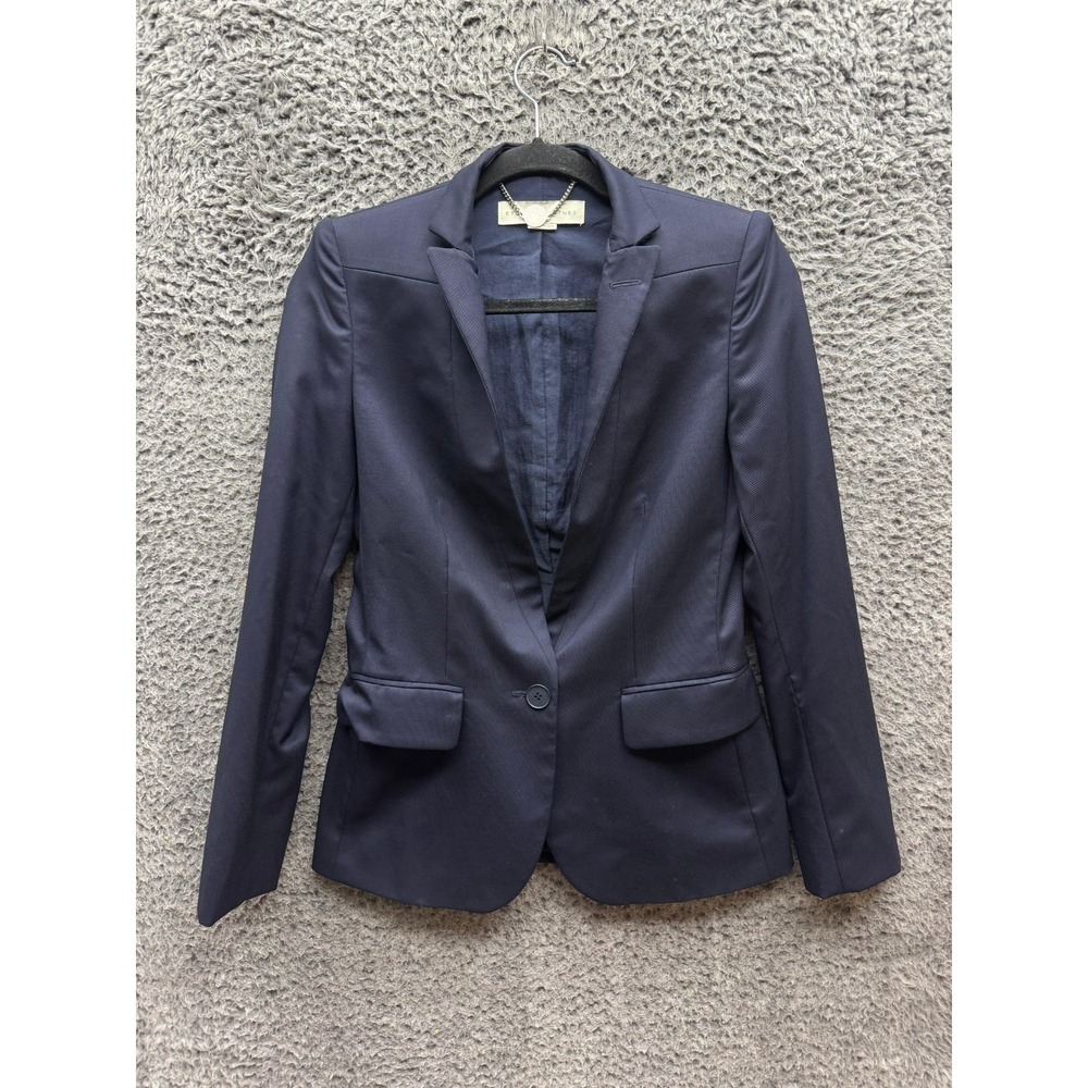 Stella Mccartney Wool Blend Pant Suit Set Navy Blue Womens Size 34 36 IT